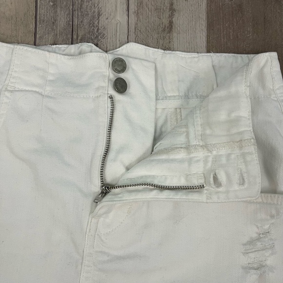 Free People White Distressed Mini Skirt - Picture 12 of 14